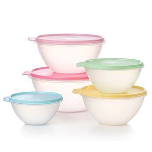 New Tupperware Wonderlier 5 Piece Bowl Vintage Edition